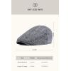 imageBABEYOND Mens Flat Cap Newsboy Hats Herringbone Tweed Cabbie Hats for Men 1920s Ivy Irish Driving Hats Gatsby HatGray