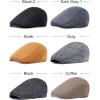 imageBABEYOND Mens Flat Cap Newsboy Hats Herringbone Tweed Cabbie Hats for Men 1920s Ivy Irish Driving Hats Gatsby HatGray