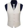 imageBABEYOND Mens Formal Suit Vest Slim Fit Waistcoat Business Vest for Suit TuxedoBeige