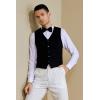 imageBABEYOND Mens Formal Suit Vest Slim Fit Waistcoat Business Vest for Suit TuxedoBlack