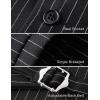 imageBABEYOND Mens Formal Suit Vest Slim Fit Waistcoat Business Vest for Suit TuxedoBlack Stripe