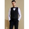 imageBABEYOND Mens Formal Suit Vest Slim Fit Waistcoat Business Vest for Suit TuxedoBlack Stripe