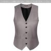 imageBABEYOND Mens Formal Suit Vest Slim Fit Waistcoat Business Vest for Suit TuxedoGray