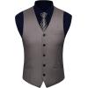 imageBABEYOND Mens Formal Suit Vest Slim Fit Waistcoat Business Vest for Suit TuxedoGray