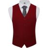 imageBABEYOND Mens Formal Suit Vest Slim Fit Waistcoat Business Vest for Suit TuxedoWinered
