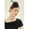 imageBABEYOND Mini Top Hat Fascinator Headband Feather Top Hat for Derby Tea PartyBlack