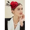 imageBABEYOND Mini Top Hat Fascinator Headband Feather Top Hat for Derby Tea PartyWinered