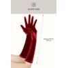 imageBABEYOND Opera Party Velvet Gloves  Short Tea Party Gloves 1920s Flapper Costume Accessories for WomenRed