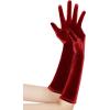 imageBABEYOND Opera Party Velvet Gloves  Short Tea Party Gloves 1920s Flapper Costume Accessories for WomenRed