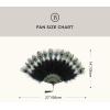imageBABEYOND Peacock Marabou Feather Fan  Roaring 20s Vintage Style Flapper Accessories for Costume Halloween Tea PartyBlackgold Rib