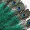 imageBABEYOND Peacock Marabou Feather Fan  Roaring 20s Vintage Style Flapper Accessories for Costume Halloween Tea PartyDark Greengold Rib