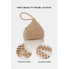 imageBABEYOND Pearl Clutch Purse Evening Bags for Women Elegant Triangle Purse for Wedding Bride Party PromPearlchampagne