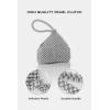 imageBABEYOND Pearl Clutch Purse Evening Bags for Women Elegant Triangle Purse for Wedding Bride Party PromPearlgrey