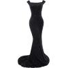 imageBABEYOND Prom Dresses for Women  Sweep Train Dress Long Mermaid Dress Sequin Evening Gown for Party FormalBlack