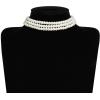 imageBABEYOND Round Imitation Pearl Choker Necklace Multi Strands Choker 20s Flapper Necklace Accessories for Gatsby Themed Party3layer