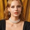imageBABEYOND Round Imitation Pearl Choker Necklace Multi Strands Choker 20s Flapper Necklace Accessories for Gatsby Themed Party3layer2