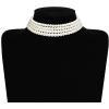 imageBABEYOND Round Imitation Pearl Choker Necklace Multi Strands Choker 20s Flapper Necklace Accessories for Gatsby Themed Party4layer