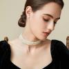 imageBABEYOND Round Imitation Pearl Choker Necklace Multi Strands Choker 20s Flapper Necklace Accessories for Gatsby Themed Party4layer