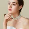 imageBABEYOND Round Imitation Pearl Choker Necklace Multi Strands Choker 20s Flapper Necklace Accessories for Gatsby Themed Party5layer