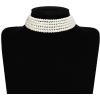 imageBABEYOND Round Imitation Pearl Choker Necklace Multi Strands Choker 20s Flapper Necklace Accessories for Gatsby Themed Party5layer