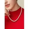 imageBABEYOND Round Imitation Pearl Necklace Wedding Pearl Necklace for BridesWhite