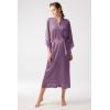 imageBABEYOND Satin Kimono Robe Silky Long Bridesmaid Wedding Lightweight Bath Robe with Lace TrimLight Purple