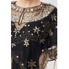 imageBABEYOND Sequin Beaded Evening Cape 1920s Fringed Shawl Wraps Wedding Bridal Shawl ScarfBlack Gold