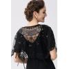 imageBABEYOND Sequin Beaded Evening Cape 1920s Fringed Shawl Wraps Wedding Bridal Shawl ScarfBlack2