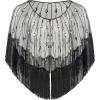 imageBABEYOND Sequin Beaded Shawl Wrap 1920s Evening Cape Shawl Gatsby for Evening Dresses Wedding PartyBlack