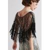 imageBABEYOND Sequin Beaded Shawl Wrap 1920s Evening Cape Shawl Gatsby for Evening Dresses Wedding PartyBlack