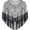 imageBABEYOND Sequin Beaded Shawl Wrap 1920s Evening Cape Shawl Gatsby for Evening Dresses Wedding PartyBlack Gold