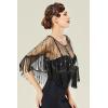 imageBABEYOND Sequin Beaded Shawl Wrap 1920s Evening Cape Shawl Gatsby for Evening Dresses Wedding PartyBlack Gold