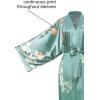 imageBABEYOND Short Kimono Bath Robe Blouse Satin Silky Kimono Cover Up Loose Cardigan Sleepwear Wedding RobeGreen