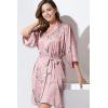 imageBABEYOND Short Kimono Bath Robe Blouse Satin Silky Kimono Cover Up Loose Cardigan Sleepwear Wedding RobePlum Blossompink