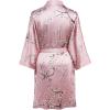 imageBABEYOND Short Kimono Bath Robe Blouse Satin Silky Kimono Cover Up Loose Cardigan Sleepwear Wedding RobePlum Blossompink
