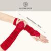 imageBABEYOND Short Opera Party 20s Fingerless Satin Gloves Tea Party Stretchy Adult Size Elbow LengthRed