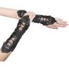 imageBABEYOND Short Opera Party 20s Satin Gloves Stretchy Adult Size Tea Party Wedding Lace Gloves 118 quotBlack