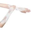 imageBABEYOND Short Opera Party 20s Satin Gloves Stretchy Adult Size Tea Party Wedding Lace Gloves 118 quotIvory