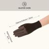 imageBABEYOND Short Satin Gloves for Women  Silk Opera Wedding Bridal Gloves Tea Party Banquet Costume 1920s Flapper AccessoriesBrown