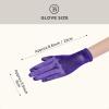 imageBABEYOND Short Satin Gloves for Women  Silk Opera Wedding Bridal Gloves Tea Party Banquet Costume 1920s Flapper AccessoriesPurple