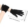 imageBABEYOND Short Velvet Gloves for Women  Wrist Tea Party Wedding Bridal Gloves Opera Costume 1920s Flapper AccessoriesBlack