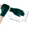 imageBABEYOND Short Velvet Gloves for Women  Wrist Tea Party Wedding Bridal Gloves Opera Costume 1920s Flapper AccessoriesDark Green