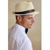 imageBABEYOND Straw Trilby Fedora Hat for Men1920s Felt Panama Hat Short Brim Summer Cap with RibbonAbeige