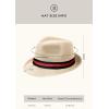 imageBABEYOND Straw Trilby Fedora Hat for Men1920s Felt Panama Hat Short Brim Summer Cap with RibbonAbeige With Stripes