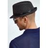 imageBABEYOND Straw Trilby Fedora Hat for Men1920s Felt Panama Hat Short Brim Summer Cap with RibbonCblack Stripes
