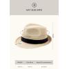 imageBABEYOND Straw Trilby Fedora Hat for Men1920s Felt Panama Hat Short Brim Summer Cap with RibbonUbeige
