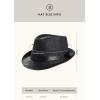 imageBABEYOND Straw Trilby Fedora Hat for Men1920s Felt Panama Hat Short Brim Summer Cap with RibbonUblack