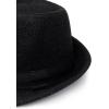 imageBABEYOND Straw Trilby Fedora Hat for Men1920s Felt Panama Hat Short Brim Summer Cap with RibbonYblack