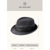 imageBABEYOND Straw Trilby Fedora Hat for Men1920s Felt Panama Hat Short Brim Summer Cap with RibbonYdark Gray