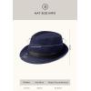 imageBABEYOND Straw Trilby Fedora Hat for Men1920s Felt Panama Hat Short Brim Summer Cap with RibbonYnavy